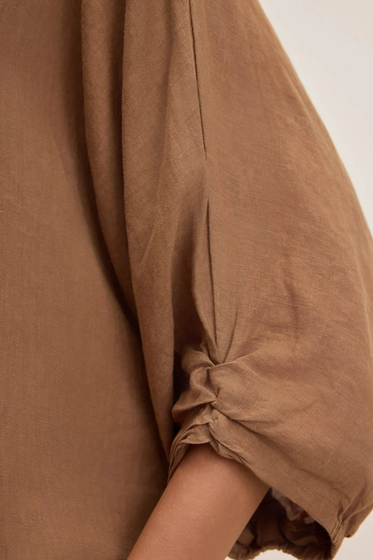 Linen CASS top in bark