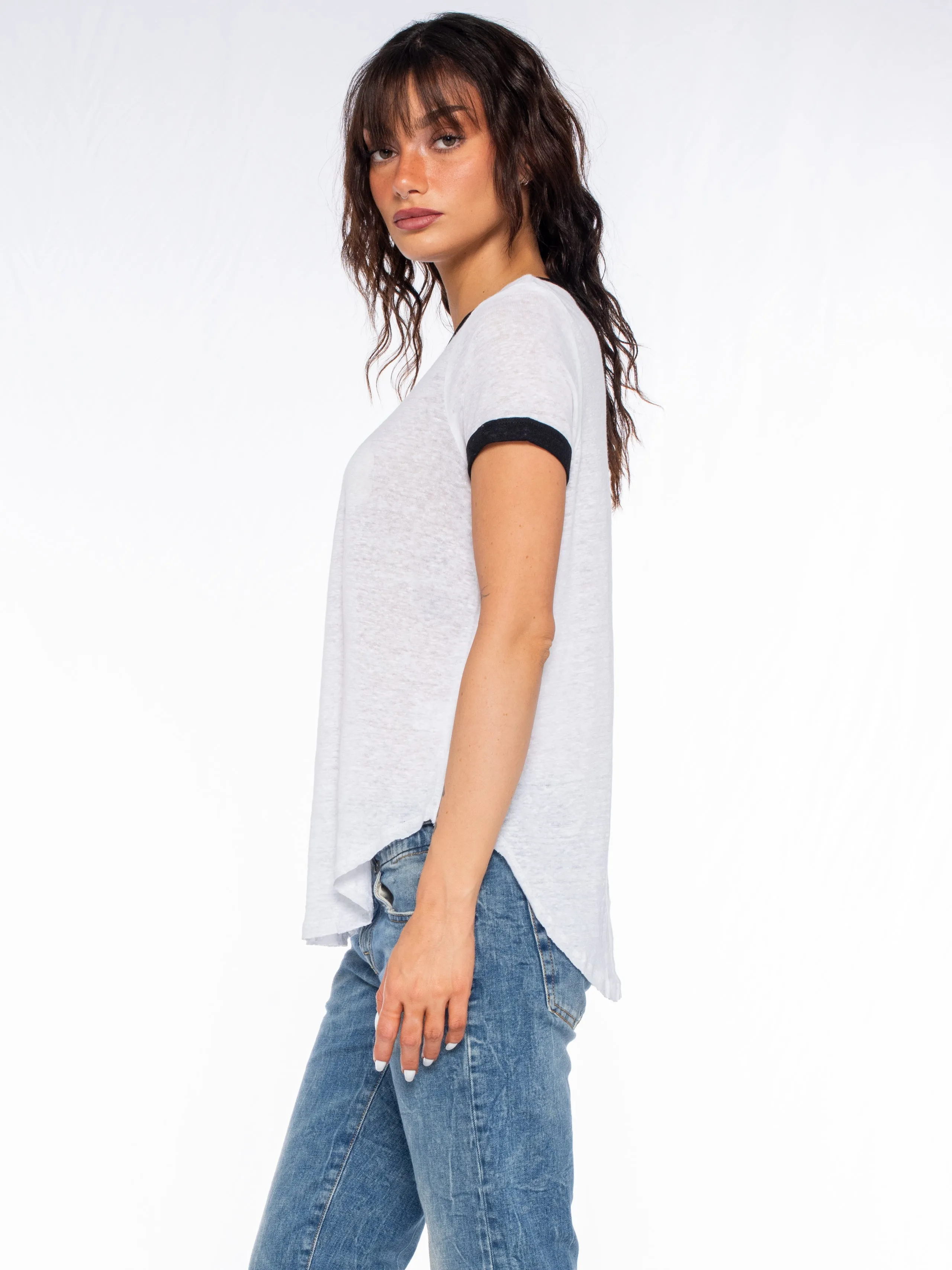 Linen S/S Ringer Shirttail
