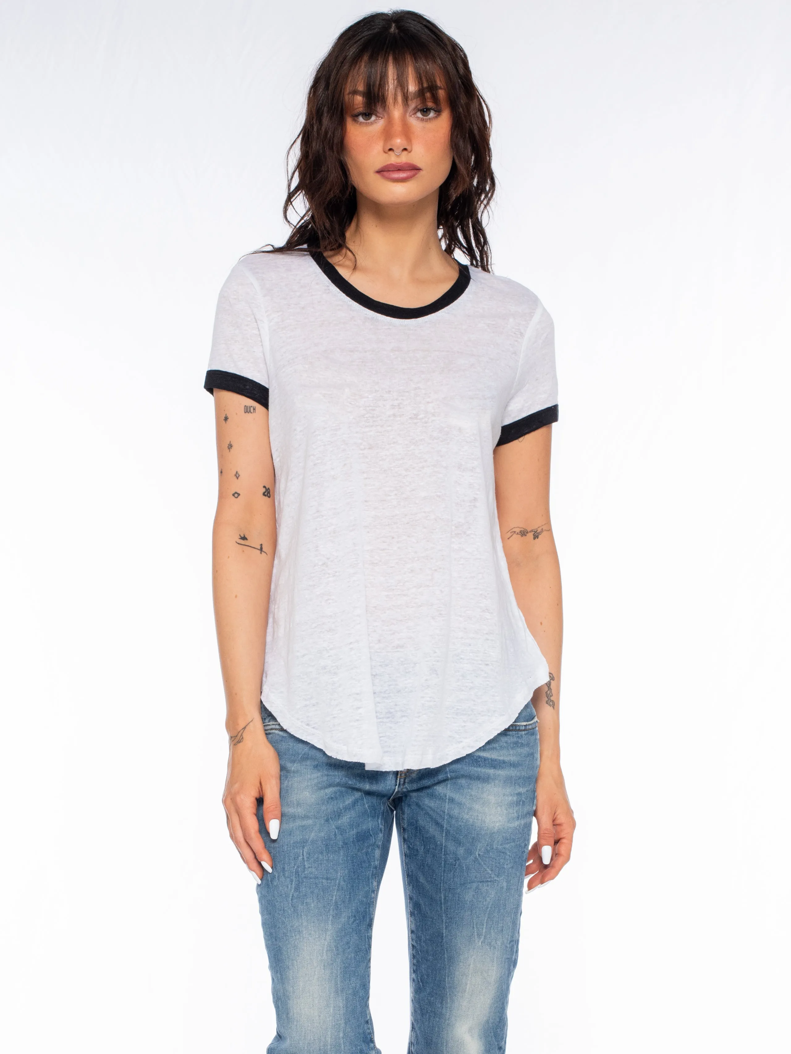 Linen S/S Ringer Shirttail