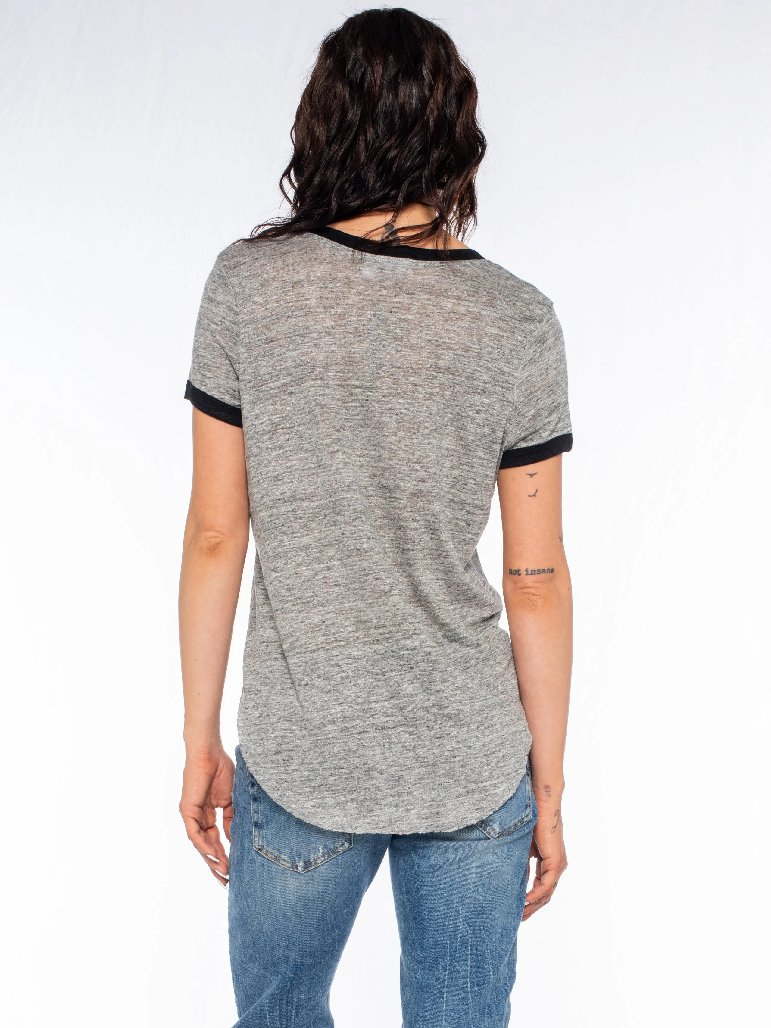 Linen S/S Ringer Shirttail