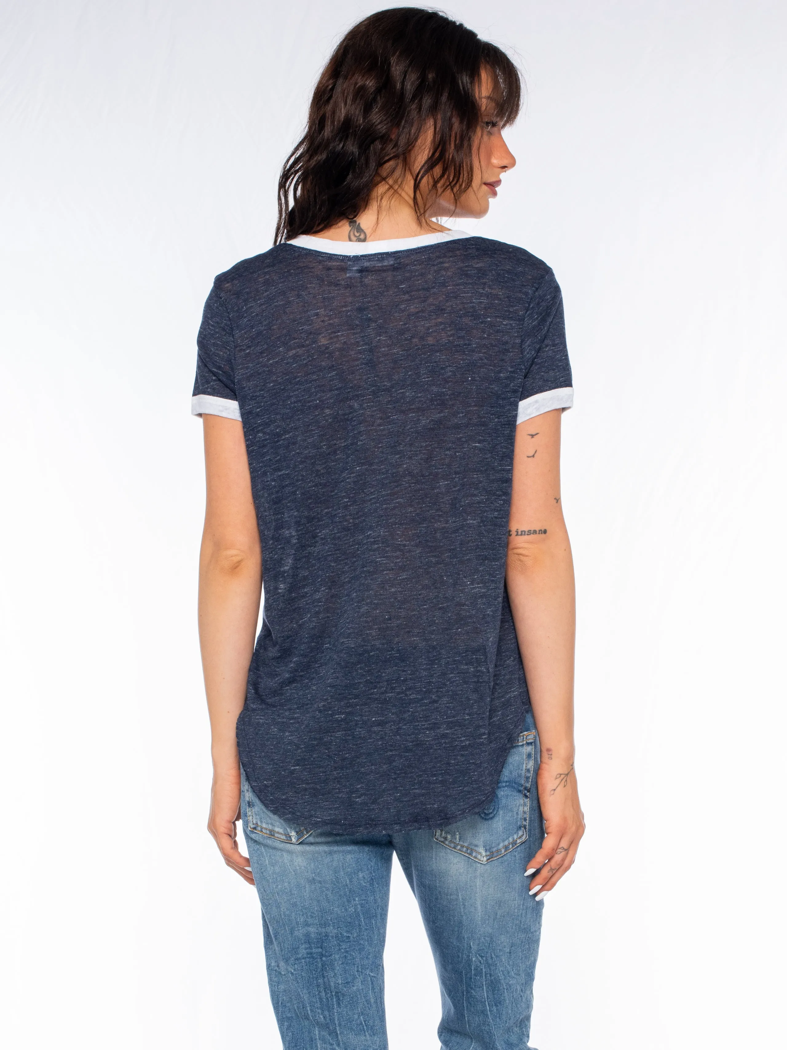 Linen S/S Ringer Shirttail