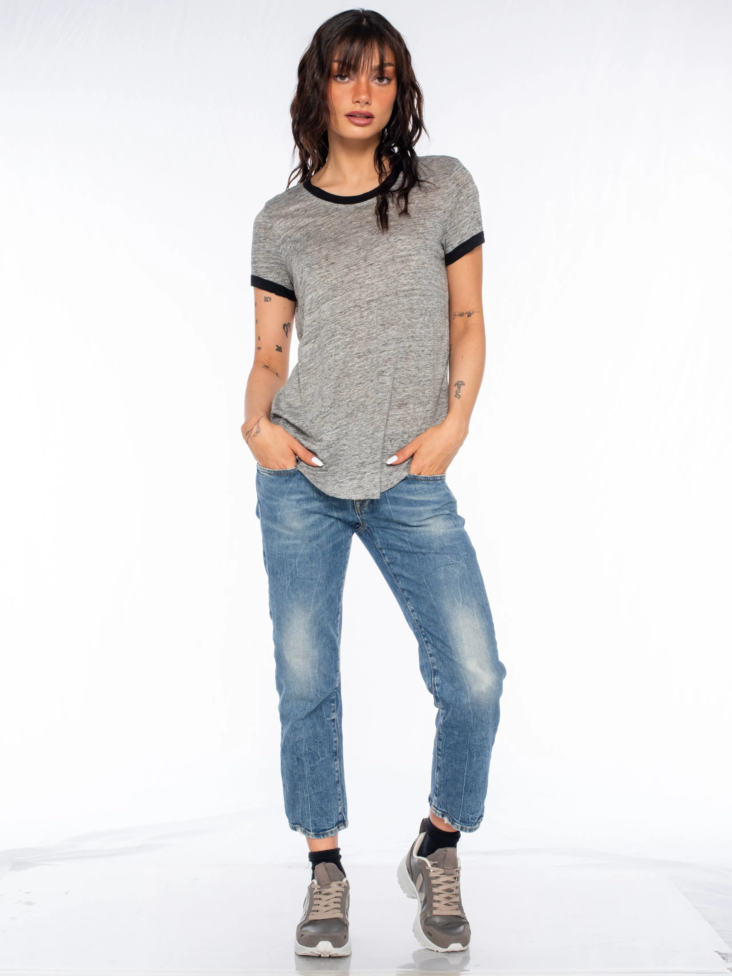 Linen S/S Ringer Shirttail