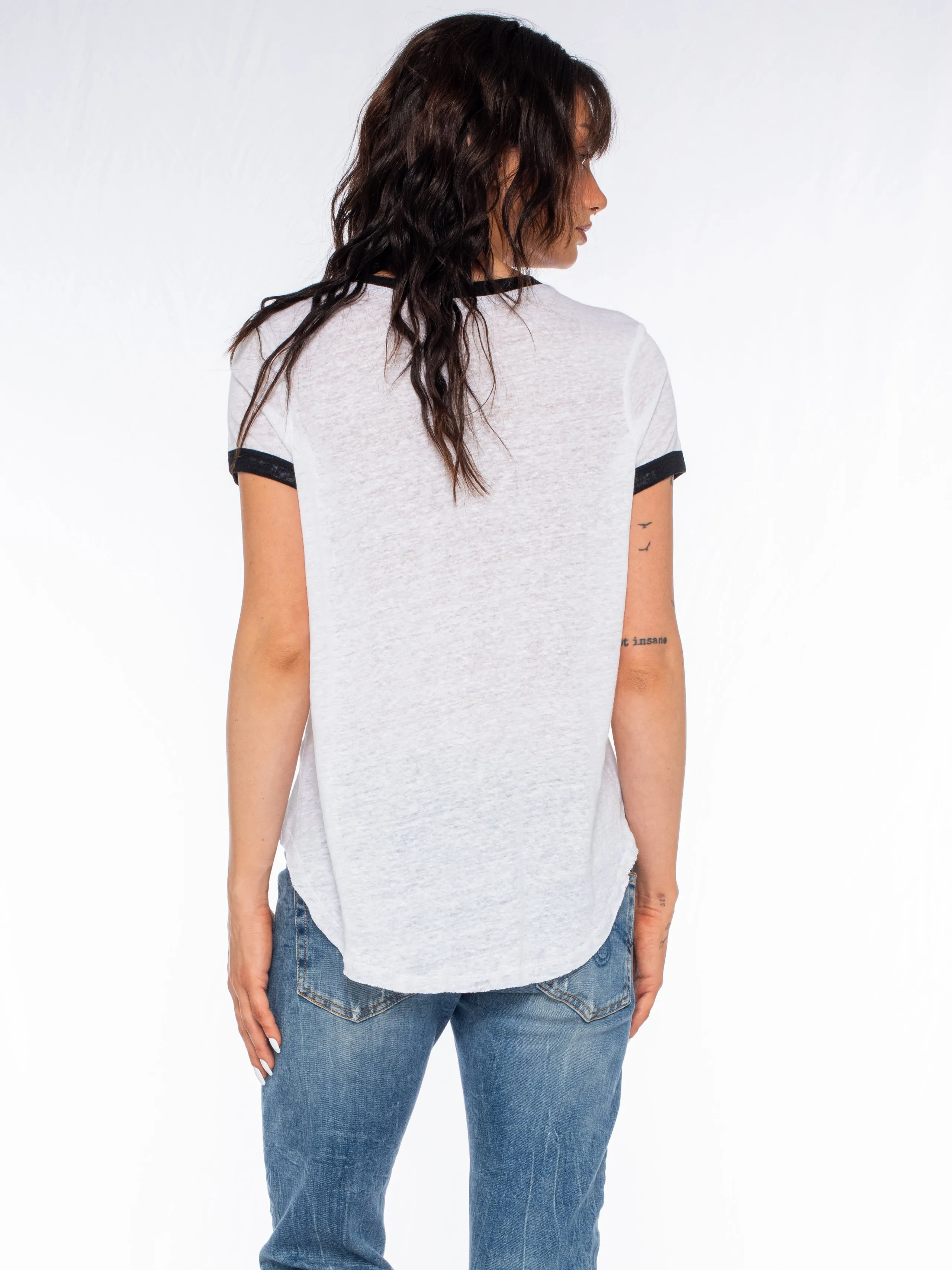 Linen S/S Ringer Shirttail