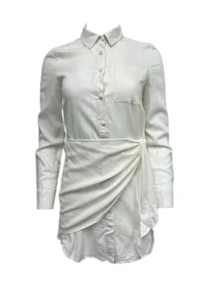 LOST IN LUNAR Women's White Long Sleeve Tunic Shirt Size XS NWT