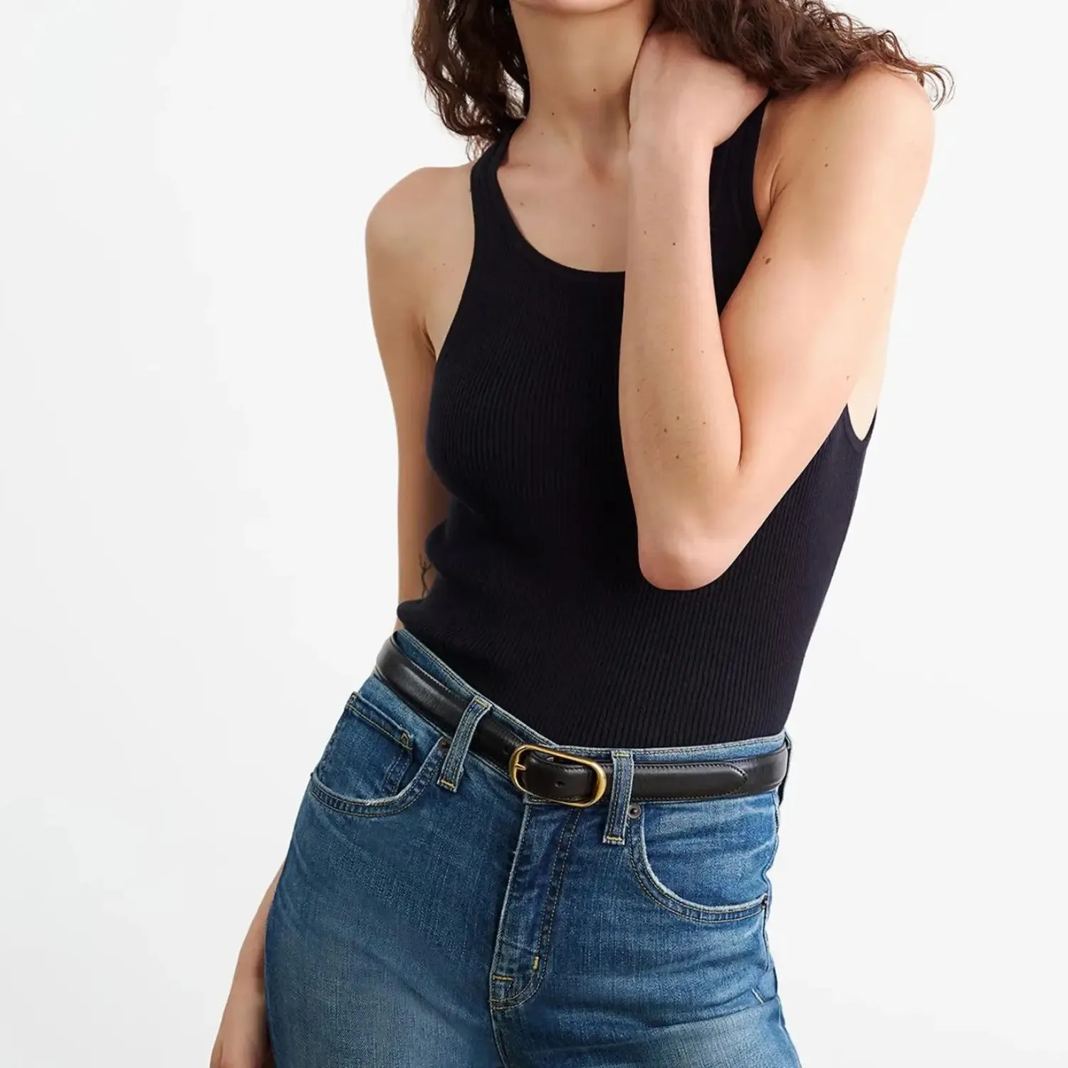 Lottie Knit Tank in Dark Navy
