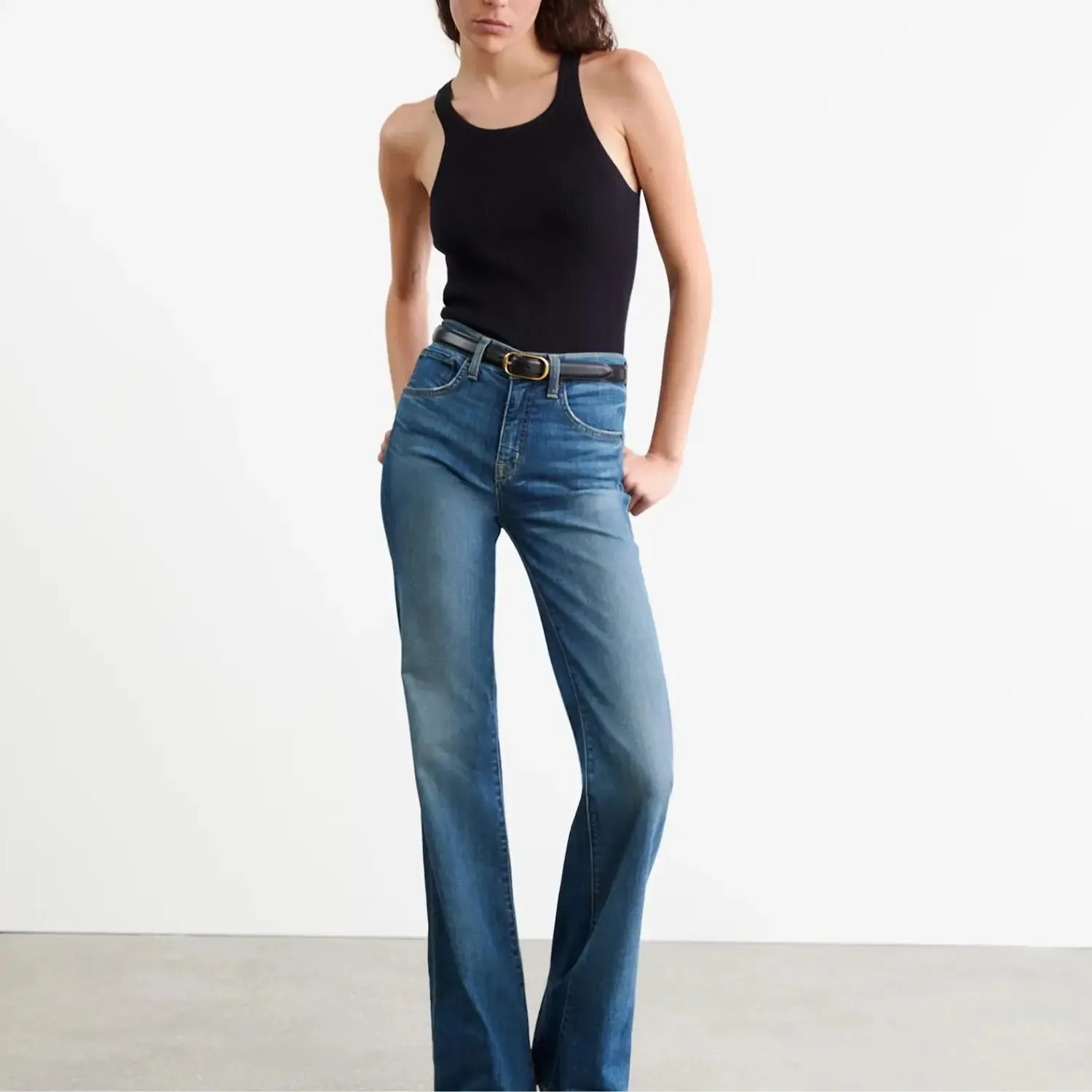 Lottie Knit Tank in Dark Navy