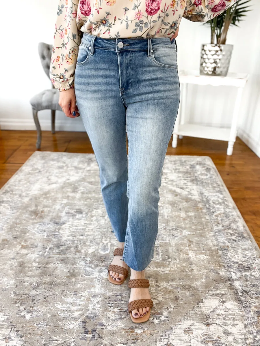 Louisa Mid-Rise Straight Risen Jeans