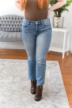 Louisa Mid-Rise Straight Risen Jeans