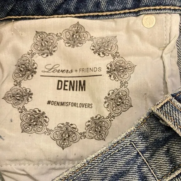 Lovers &amp; Friends NWT 26 Ezra Slim Boyfriend Jeans Ankle Distressed 100% Cotton