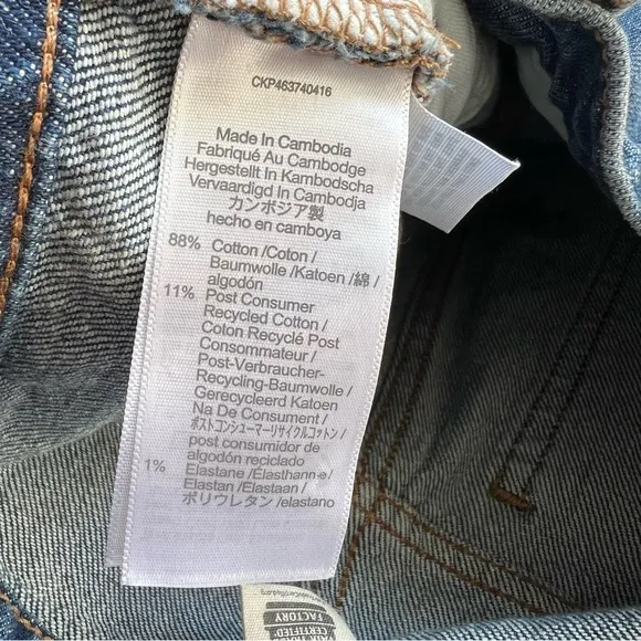 MADEWELL The Perfect Vintage Straight Leg Jeans Size 24 Medium Blue Wash Ankle