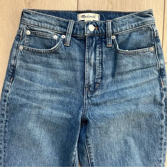 MADEWELL The Perfect Vintage Straight Leg Jeans Size 24 Medium Blue Wash Ankle