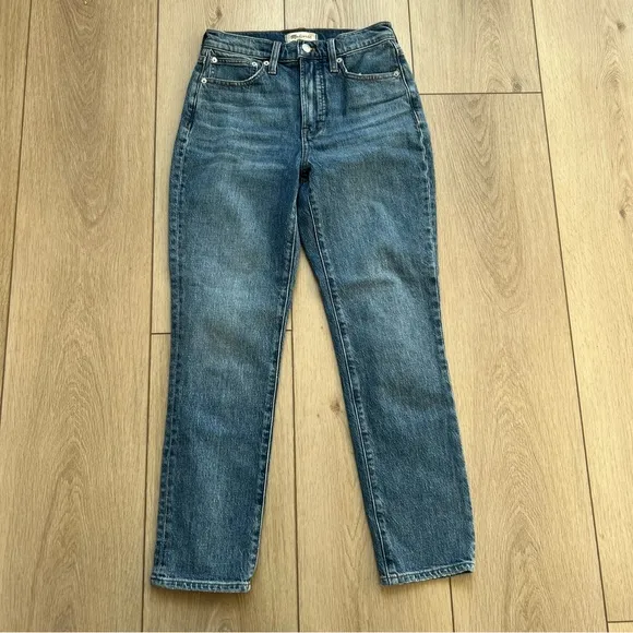 MADEWELL The Perfect Vintage Straight Leg Jeans Size 24 Medium Blue Wash Ankle