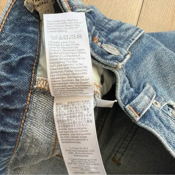 MADEWELL The Perfect Vintage Straight Leg Jeans Size 24 Medium Blue Wash Ankle