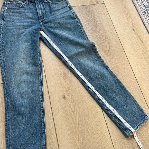 MADEWELL The Perfect Vintage Straight Leg Jeans Size 24 Medium Blue Wash Ankle