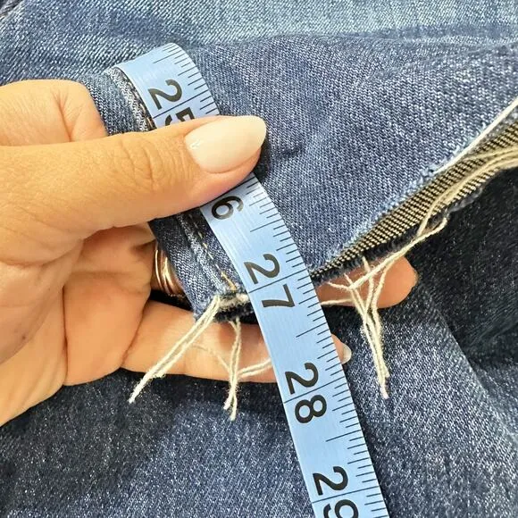 Madewell The Slim Boyjean Jeans Raw Hem Creston Wash Women 30