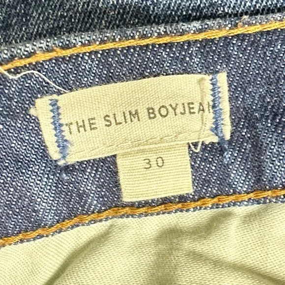 Madewell The Slim Boyjean Jeans Raw Hem Creston Wash Women 30