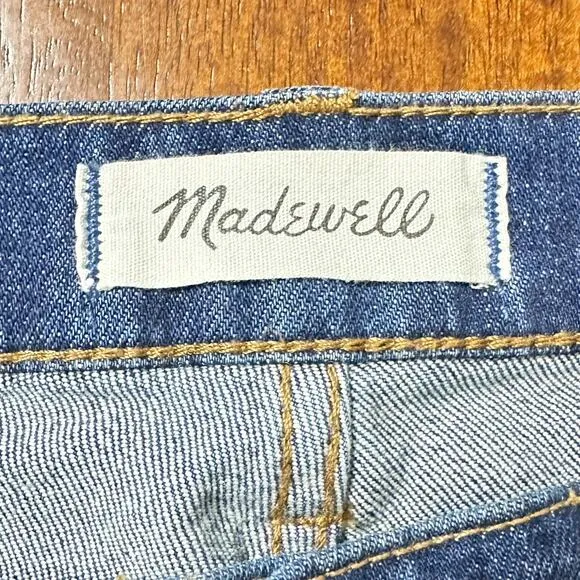 Madewell The Slim Boyjean Jeans Raw Hem Creston Wash Women 30