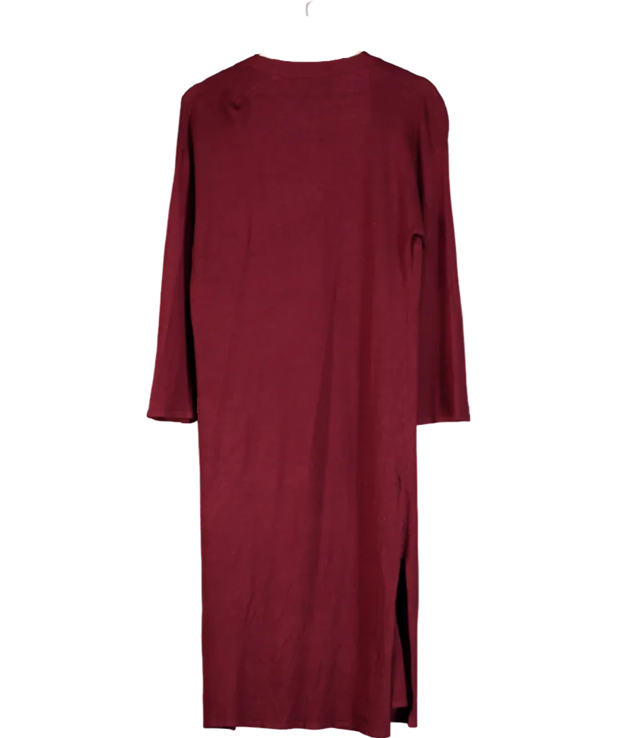 MANGO Red Fine Knit Long Cardigan UK XS