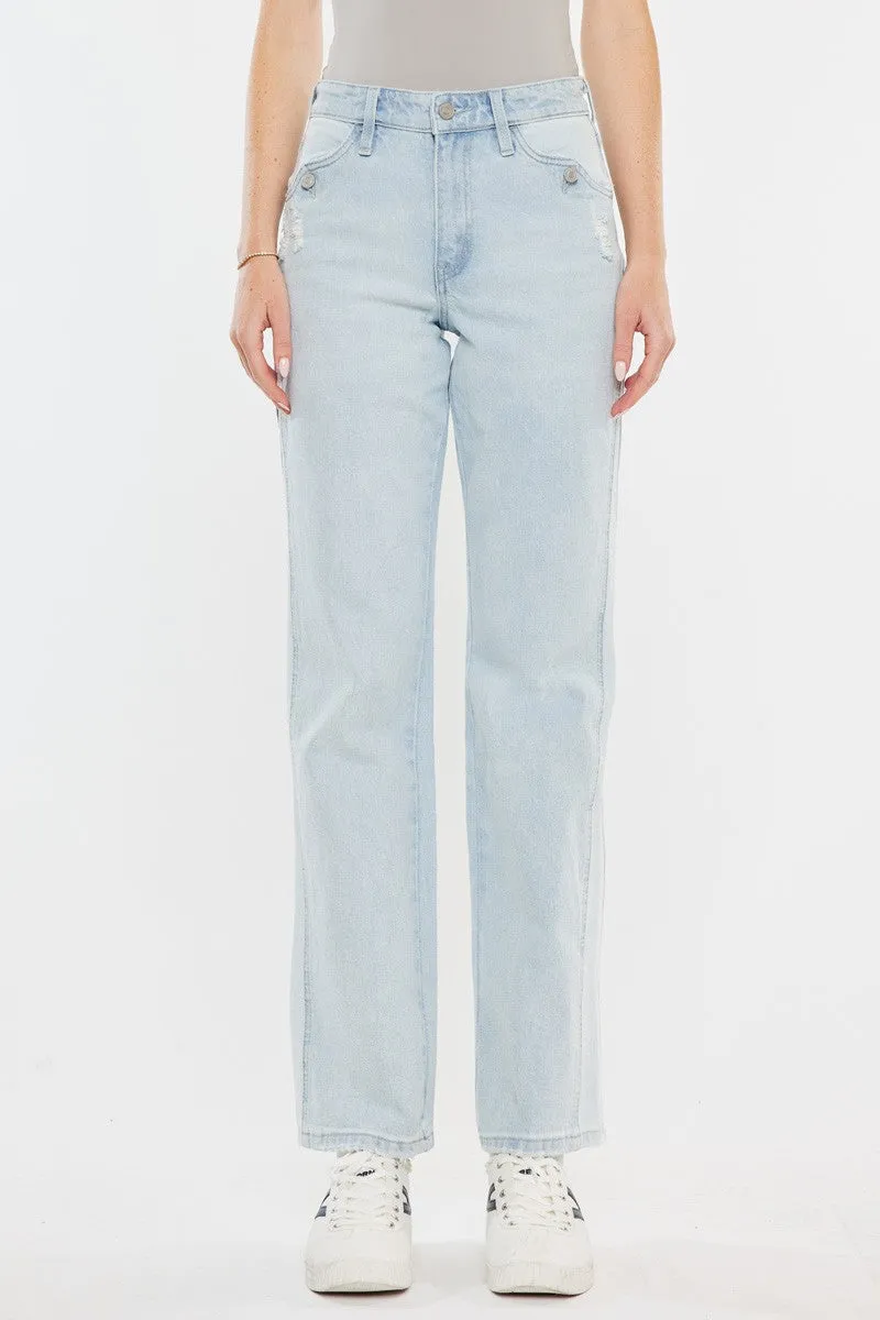 Maple High Rise Straight Leg Jeans
