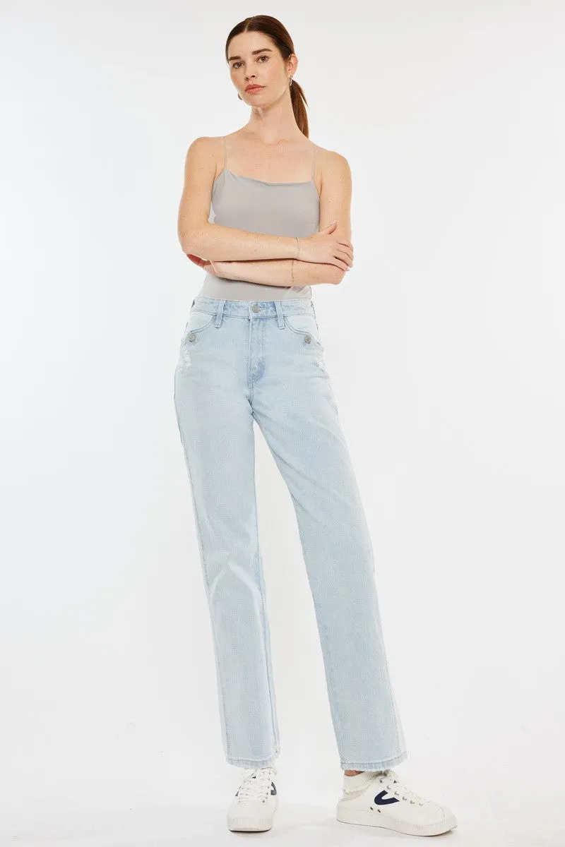 Maple High Rise Straight Leg Jeans