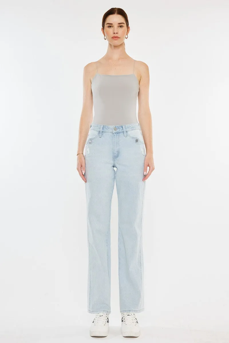 Maple High Rise Straight Leg Jeans