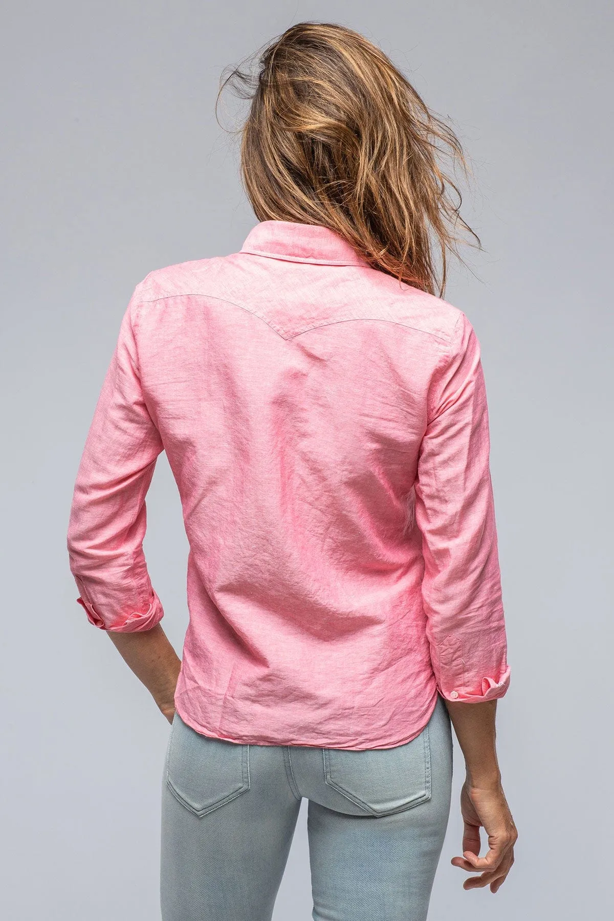 Marcella Linen Shirt in Pink