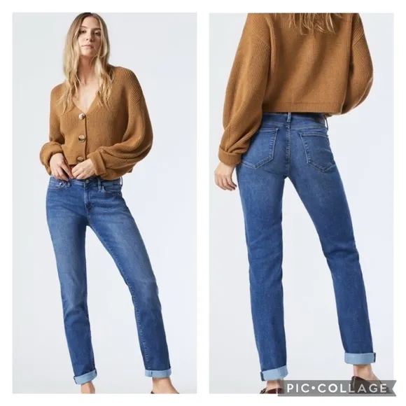 MAVI / Emma Slim Boyfriend Medium Washed Highrise Jeans Size 32