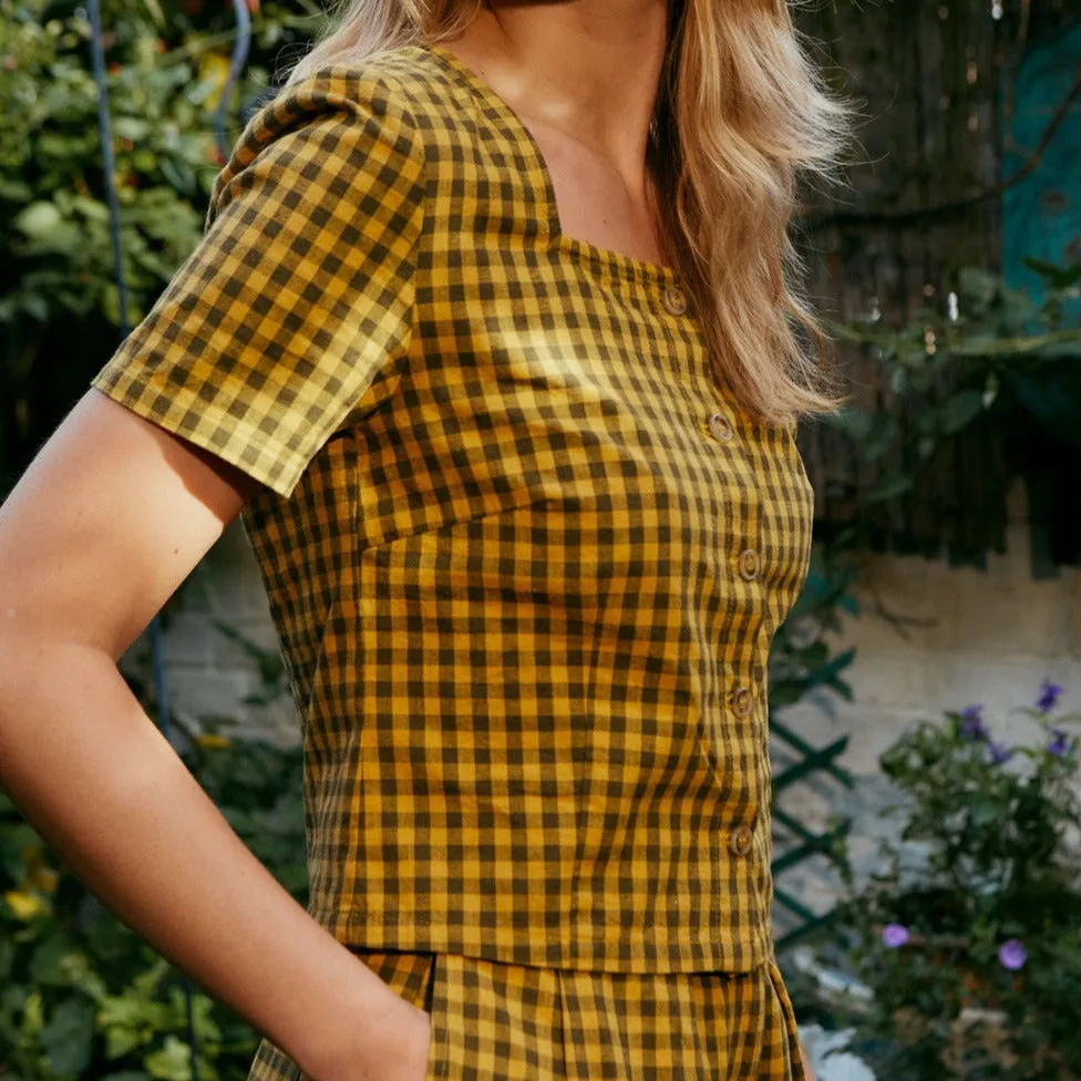 Meadows Alpinum Top Toffee Gingham