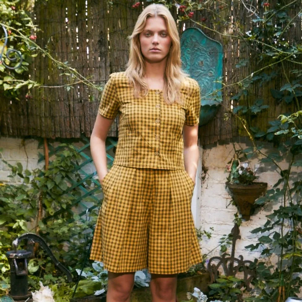 Meadows Alpinum Top Toffee Gingham