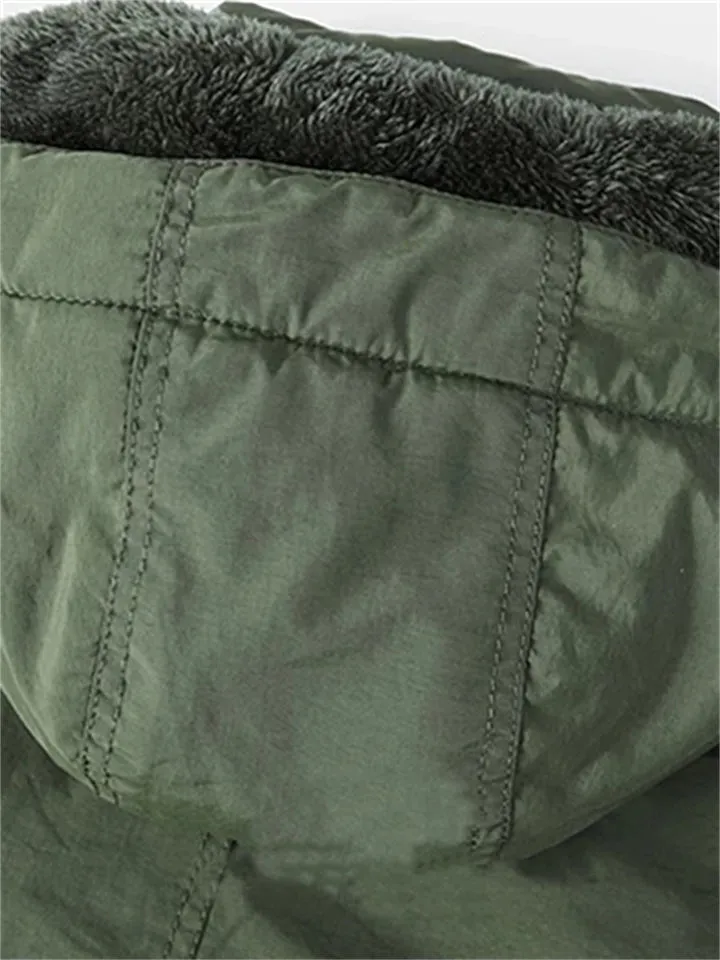 Men Detachable Hoodies Cotton-Padded Coats