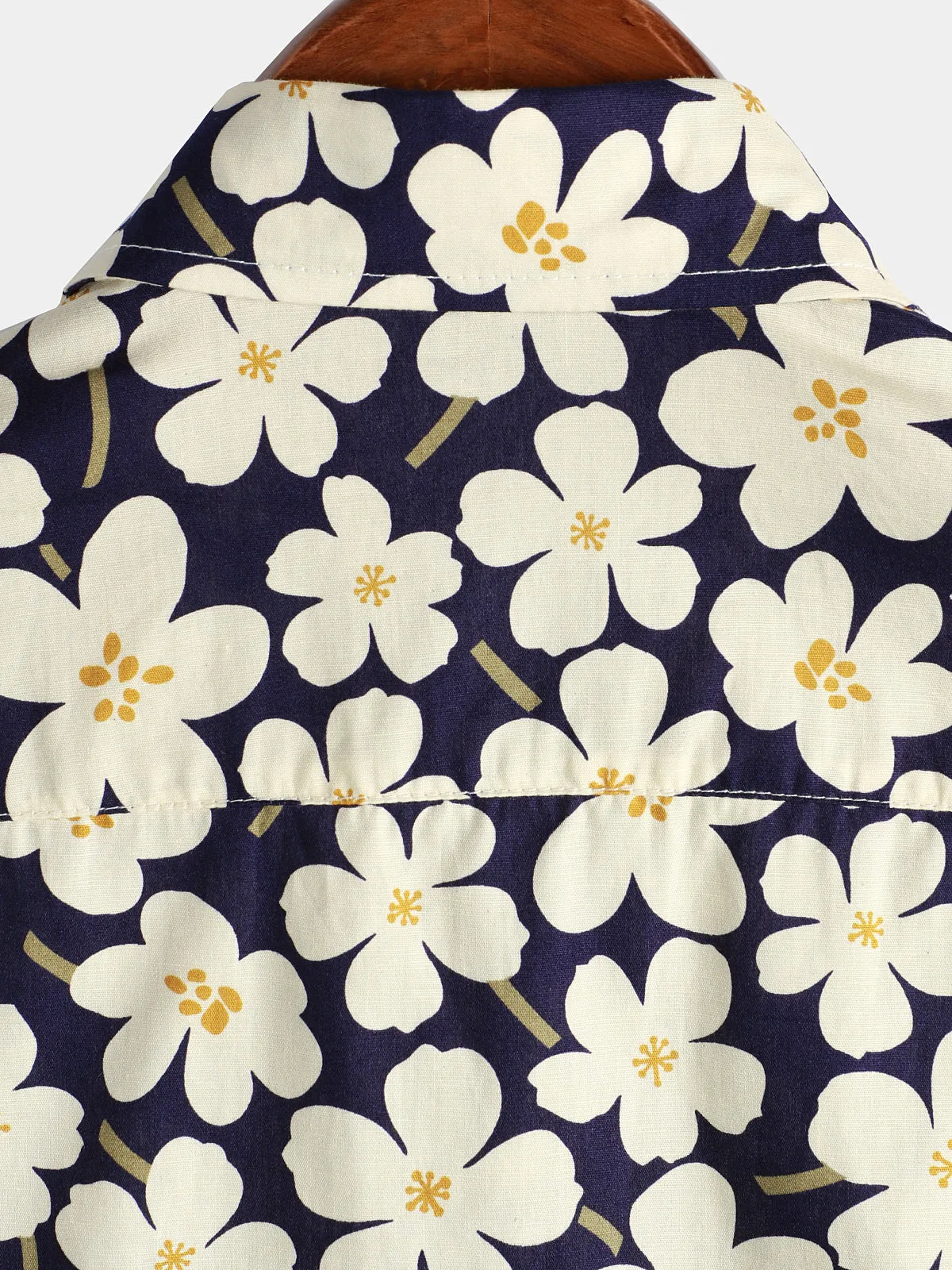Men's Floral Print Holiday Flower Casual Short Sleeve Shirt
