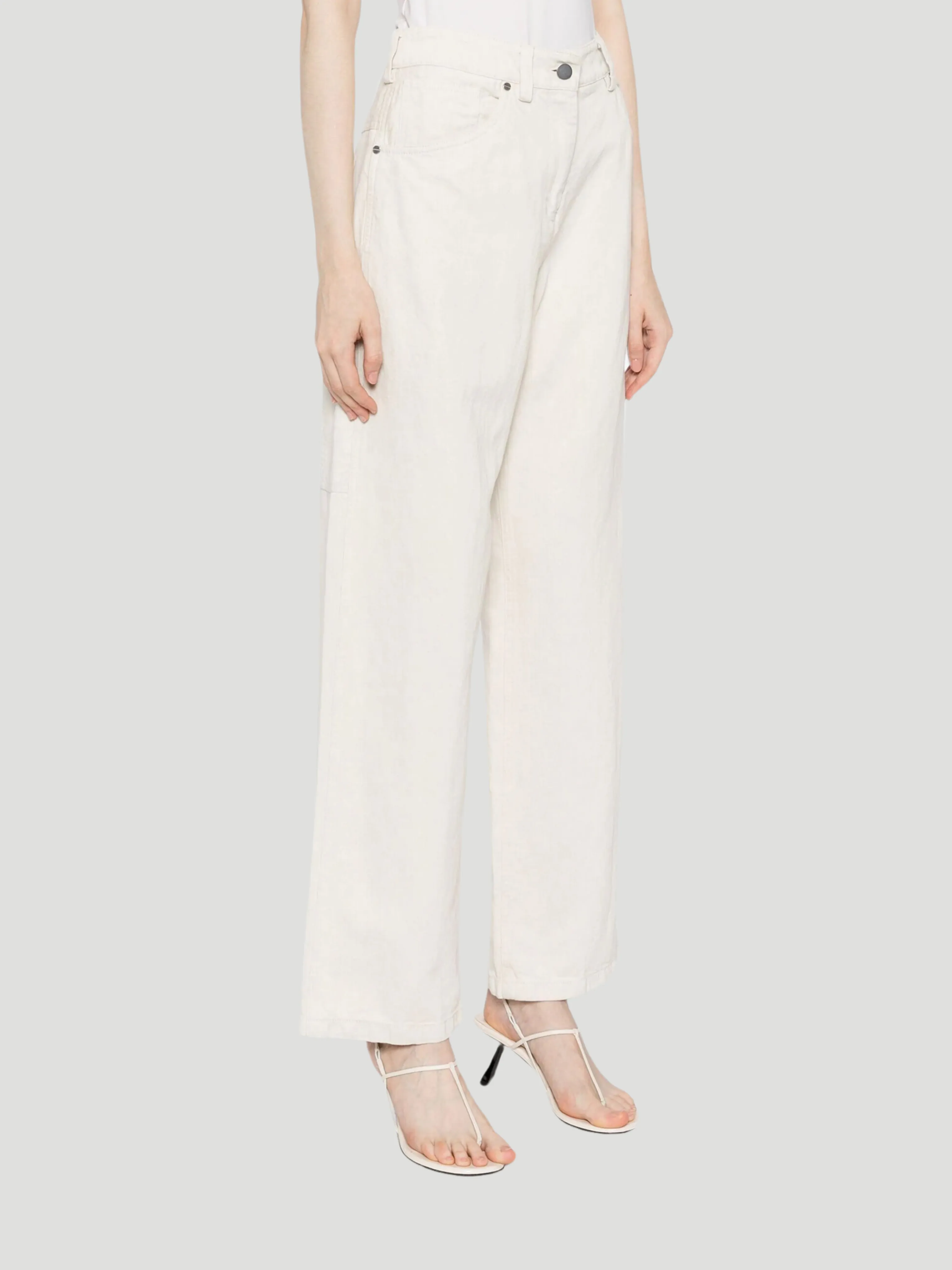 Mila Straight-Leg Jeans in White