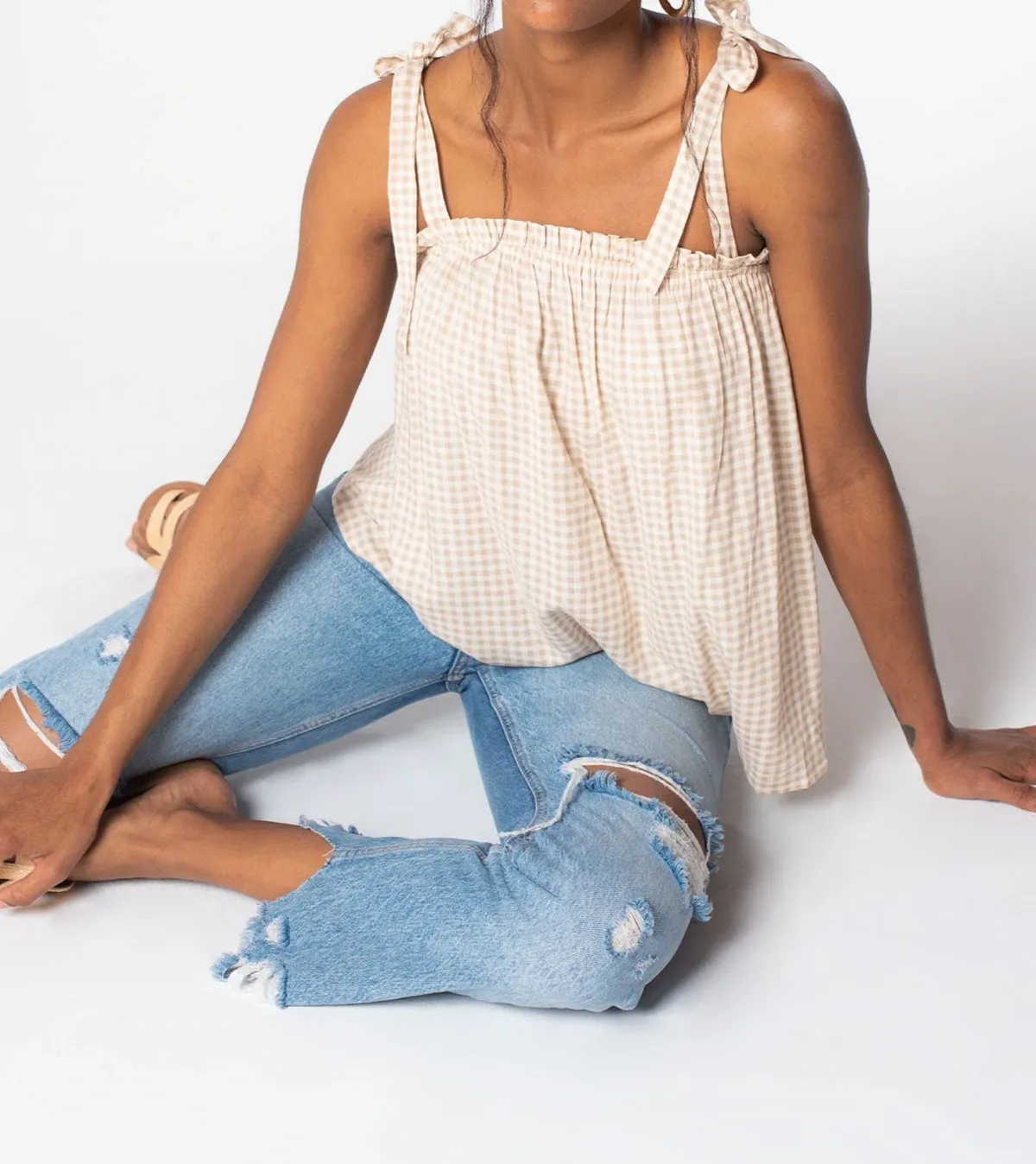 Milla Gingham Tank Top