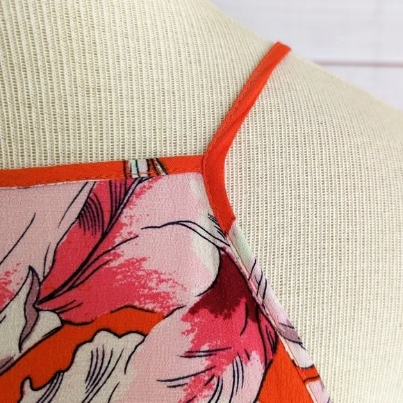 MINKPINK Tangerine Dream Orange High Neck Mini Swing Dress Size Small