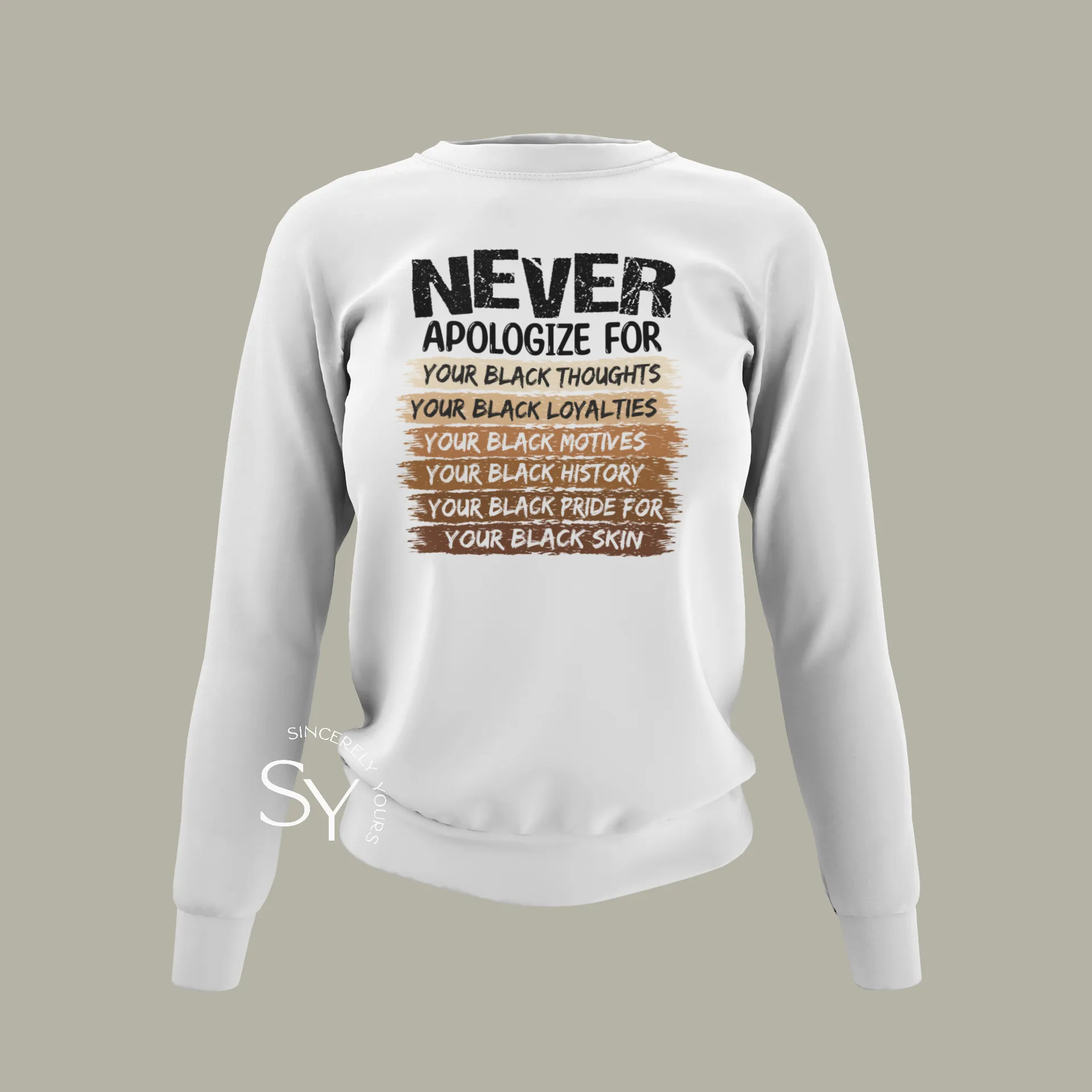 Never Apologize | Melanin Pride Tops