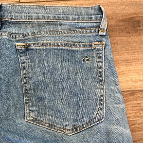 NWOT Rag &amp; Bone Dre Low Rise Slim Boyfriend Ankle Jeans in Sunset Wash