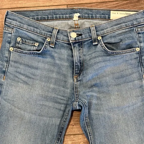 NWOT Rag &amp; Bone Dre Low Rise Slim Boyfriend Ankle Jeans in Sunset Wash