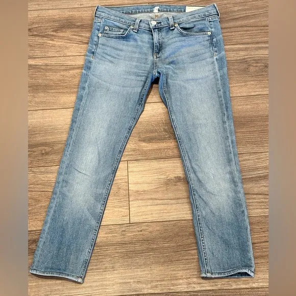 NWOT Rag &amp; Bone Dre Low Rise Slim Boyfriend Ankle Jeans in Sunset Wash