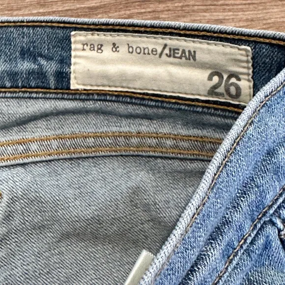 NWOT Rag &amp; Bone Dre Low Rise Slim Boyfriend Ankle Jeans in Sunset Wash