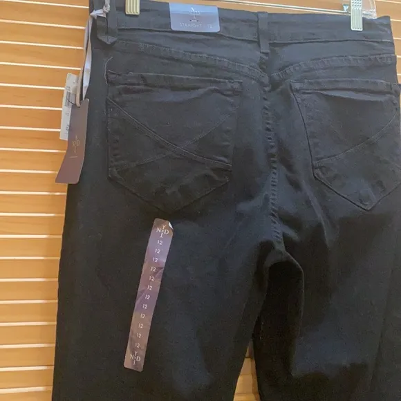 NYDJ Black Marilyn HighRise Straight Leg Jeans NWT