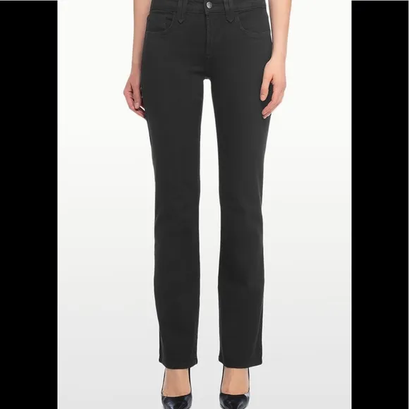 NYDJ Black Marilyn HighRise Straight Leg Jeans NWT