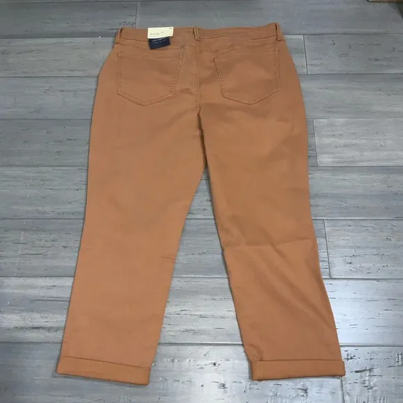 NYDJ Margot Girlfriend Jeans ~ Rust Brown ~ 12P ~ NWT