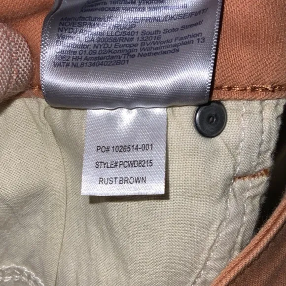 NYDJ Margot Girlfriend Jeans ~ Rust Brown ~ 12P ~ NWT