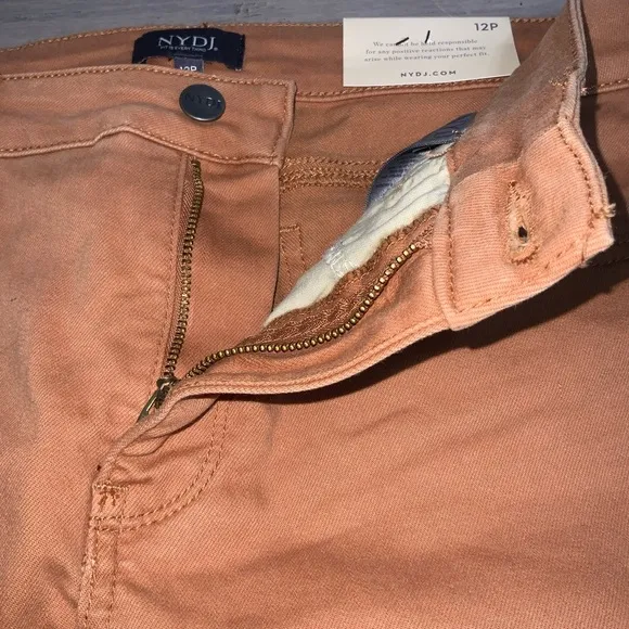 NYDJ Margot Girlfriend Jeans ~ Rust Brown ~ 12P ~ NWT