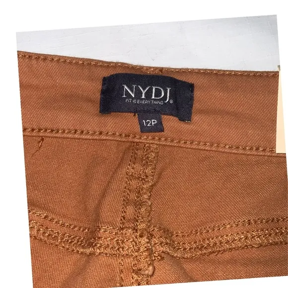 NYDJ Margot Girlfriend Jeans ~ Rust Brown ~ 12P ~ NWT