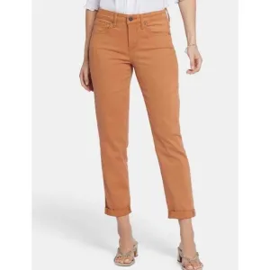NYDJ Margot Girlfriend Jeans ~ Rust Brown ~ 12P ~ NWT