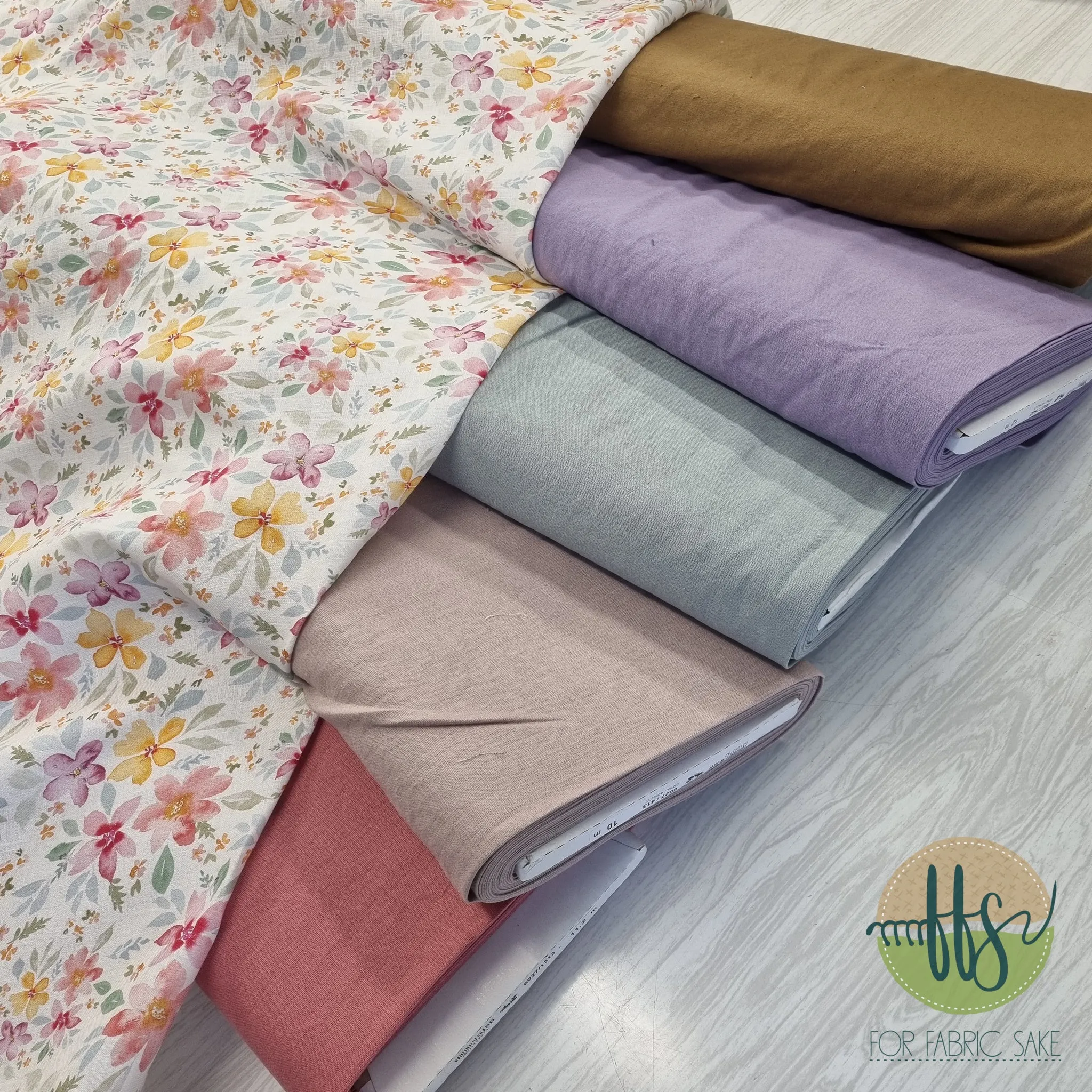 Old Rose- Cotton/Linen Mix