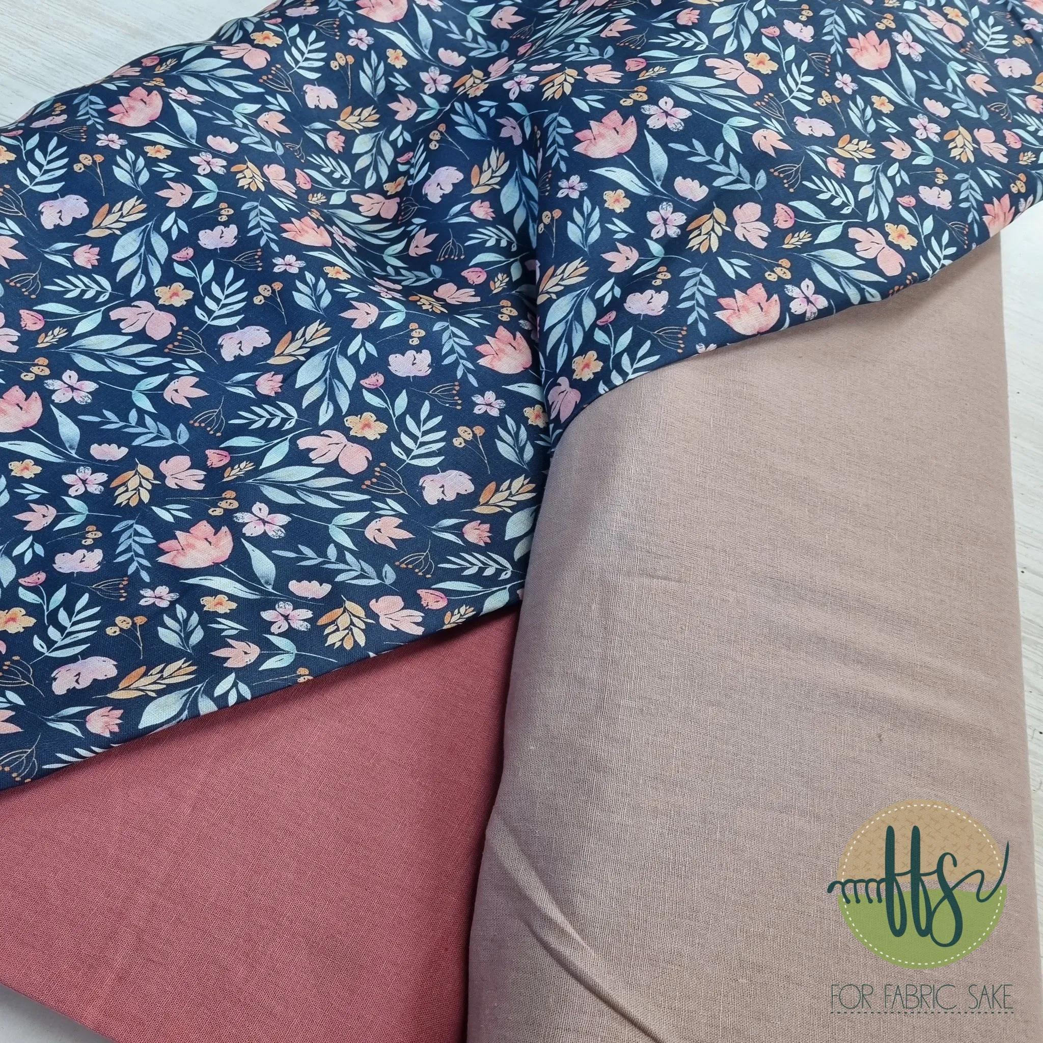 Old Rose- Cotton/Linen Mix