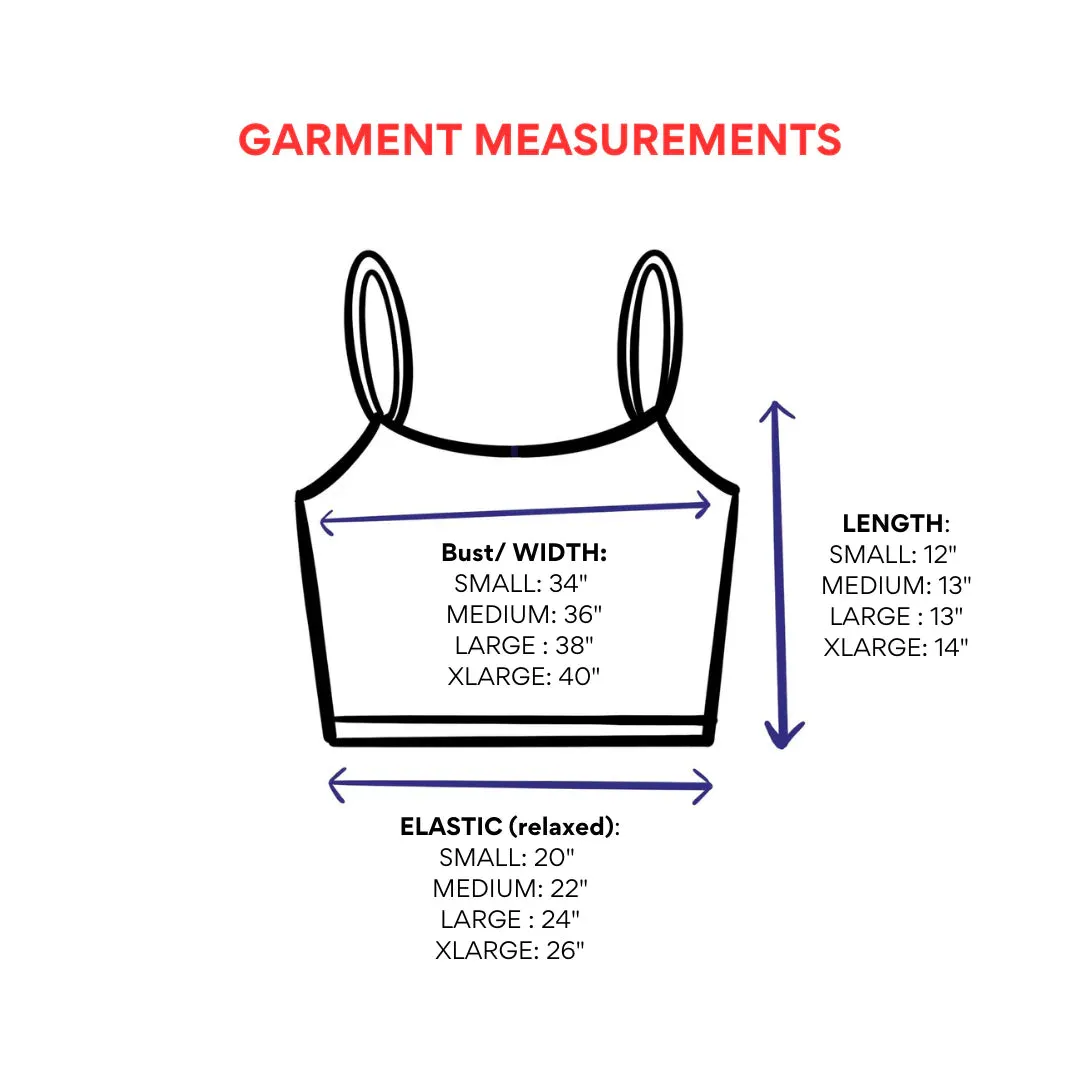 OMA DESIGNS -Blue Spaghetti Straps Crop Top