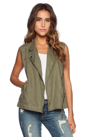 ONE OF A KIND Michael Stars Sleeveless Moto Vest  | Cargo | SALE
